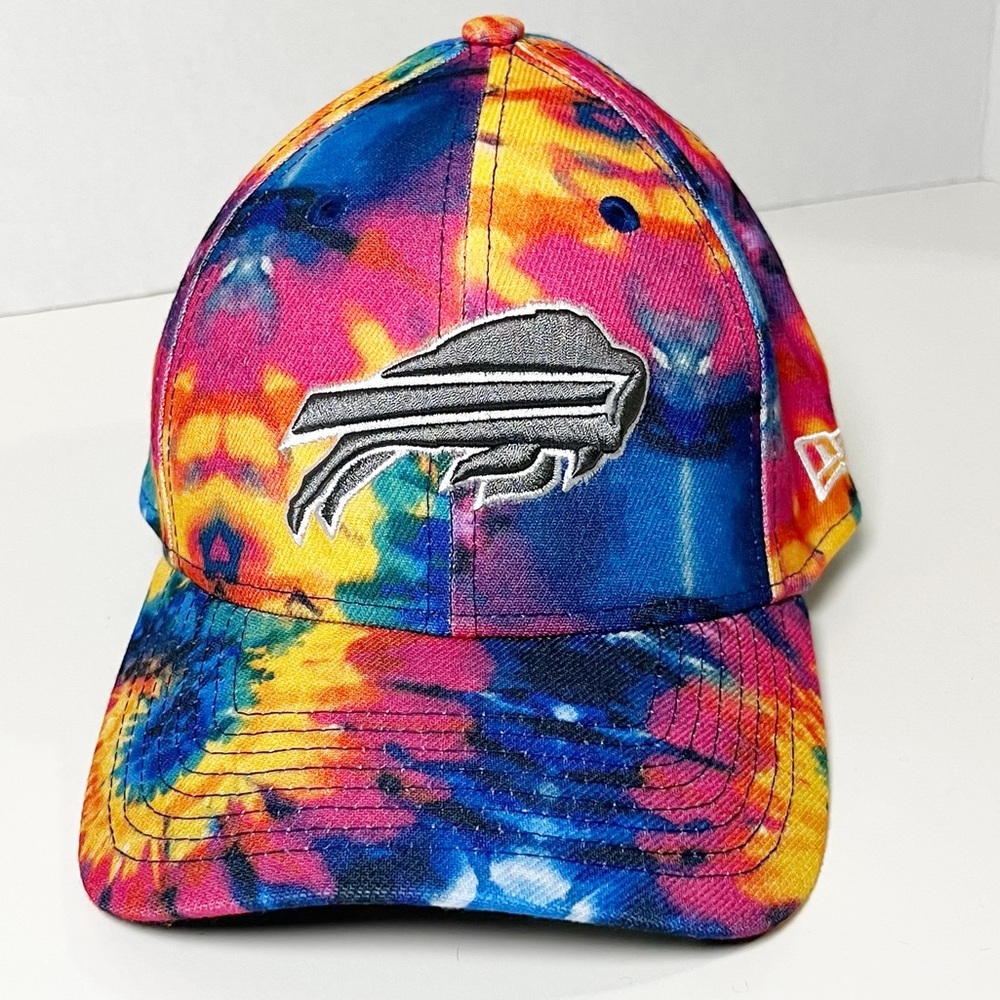 NFL New Era 39 Thirty Tie-Dye Fitted Cap w/Crucial Catch Cancer Awareness Patch